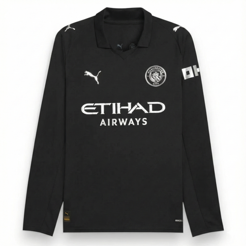 Manchester City Player Away Jersey 2025/26 Long Sleeve